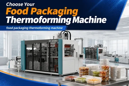 food packaging thermoforming machine illustration