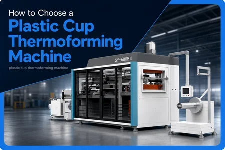plastic cup thermoforming machine illustration