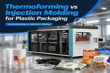 thermoforming vs injection molding illustration