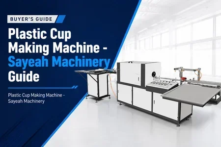 Plastic Cup Making Machine - Sayeah Machinery illustration