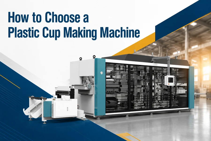 plastic cup making machine promotional poster for How to Choose a Plastic Cup Making Machine