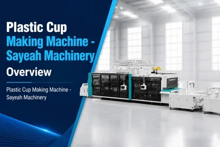 Plastic Cup Making Machine - Sayeah Machinery illustration